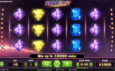 Het Starburst Slot Spel bij het Casino777